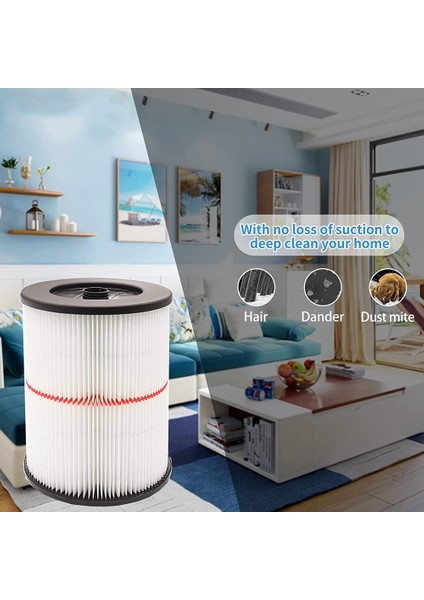 9-17816 Islak/kuru Için 2 Paket Yedek Filtre 5 6 8 12 ve Daha Büyük Galonluk Elektrikli Süpürgeye Uyar (Yurt Dışından)