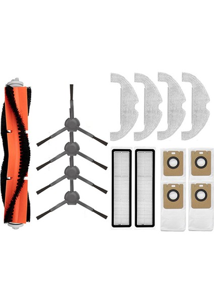 Bot D10 Plus RLS3D Robotlu Süpürge Yedek Parça Ana Fırça Yan Fırça Hepa Filtre Paspas Toz Torbası (Yurt Dışından)