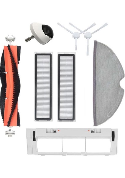 Aksesuar Parçaları D9 Robotlu Süpürge Rulo Fırça Yan Fırça Hepa Filtre Paspas Bezi Değiştirme (Yurt Dışından)