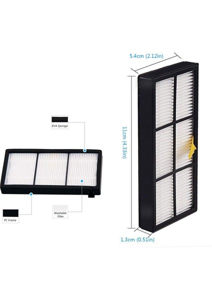 Ana Yan Fırça Filtresi 800 860 865 866 870 871 880 885 886 890 900 960 966 980 Elektrikli Süpürge (Yurt Dışından) indirimleri