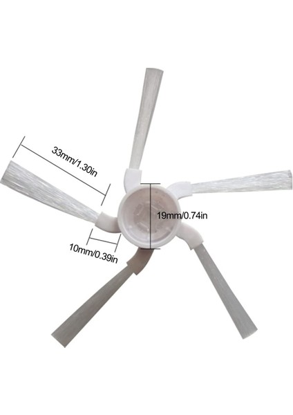Bot W10 W10PRO Elektrikli Süpürge Için Yedek Hepa Filtre Kiti, 4 Adet Yan Fırçalar, 4 Adet Hepa Filtreler (Yurt Dışından)