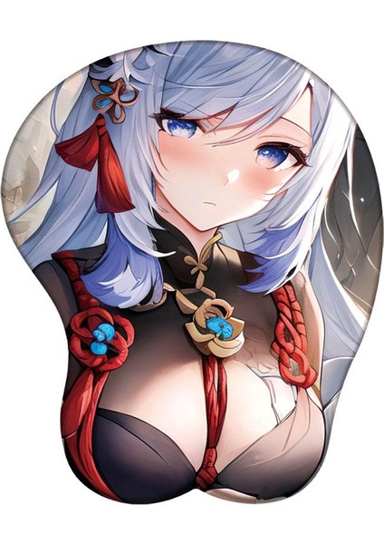 Genshin Yaratıcı 3D Silikon Mousepad Bilek Desteği Mouse Pad Anime Oyunu Bilek Dinlenme Fare Mat (Yurt Dışından)