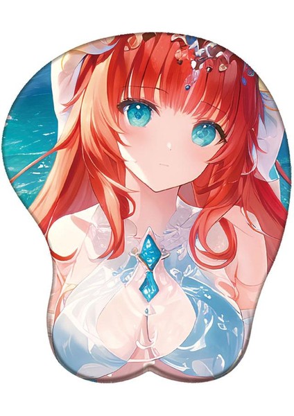 Genshin Etki 3D Silikon Mousepad Raiden Shogun Yae Miko Kokomi Bilek Desteği Mouse Pad Anime Oyunu Bilek Dinlenme Fare Mat (Yurt Dışından)