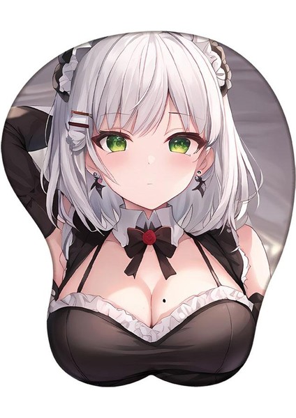 Genshin Etki 3D Silikon Mousepad Raiden Shogun Yae Miko Kokomi Bilek Desteği Mouse Pad Anime Oyunu Bilek Dinlenme Fare Mat (Yurt Dışından)