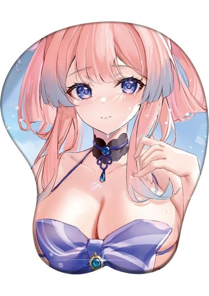 Happy World Shopping Genshin Yaratıcı 3D Silikon Mousepad Bilek Desteği Mouse Pad Anime Oyunu Bilek Dinlenme Fare Mat (Yurt Dışından)