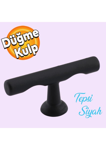 Ayder Metax Tepsi Düğme Dolap Mobilya Mutfak Dolabı Çekmece Dolap Kapak Kulpu Kulbu Metal Kulp Siyah