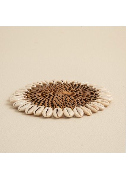 Shell Rattan Bardak Altlığı Antik Antik