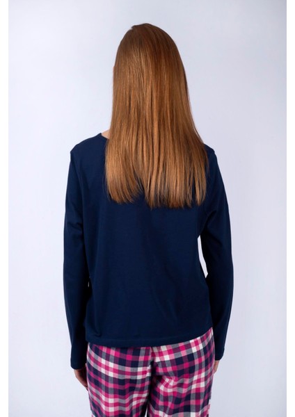 Daisy Kadın Uzun Kol T-Shirt Lacivert modelleri