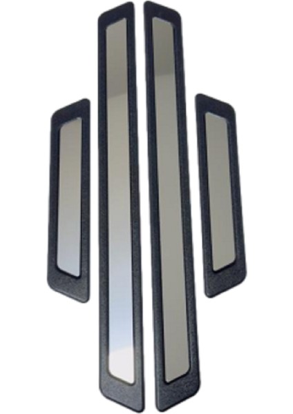 Chevrolet Aveo Sedan Krom Kapı Eşik Koruması 4 Parça 2003-2010 Siyah