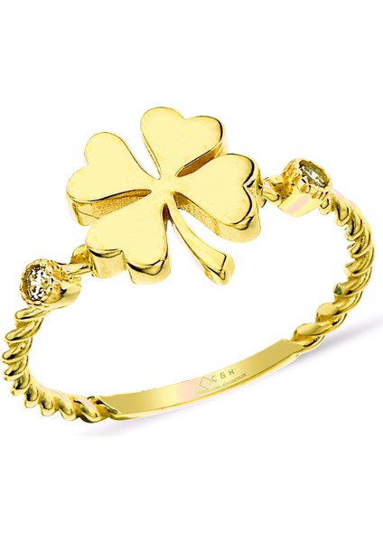 Yonca Çıtır Altın Yüzük CGKYZK0175