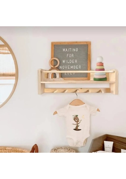 Doğal Ahşap Dekoratif Çok Amaçlı Duvar Rafı Askılık fiyatları