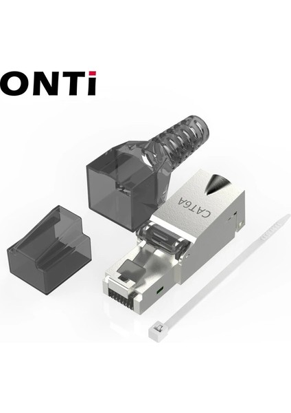 CAT6A Korumalı 5 Adet Onti Cat8 /cat7 /CAT6A RJ45 Konektörü, Aletsiz Korumalı Endüstriyel Ethernet Kristal Kafa Alan Sonlandırma Fişi - 40GBPS (Yurt Dışından)