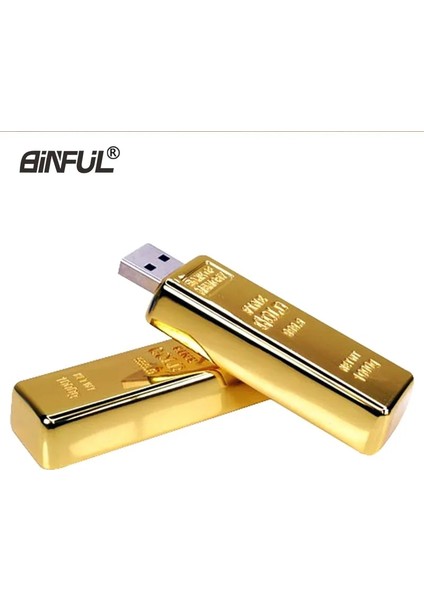 4 GB Altın USB Flash Sürücü Metal Kalem Sürücü 4 GB 8 GB 16 GB 32 GB 64 GB Altın Külçe Usb2.0 Flash Bellek Pendrive Külçe Sopa Disk Hediye (Yurt Dışından)