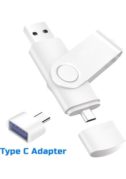 Whitetypec Gönder 64GB Pendrive 128GB Tip C Adaptör 64GB USB Stick 32GB 16GB 8gb 4gb Android Için Yüksek Hızlı USB Flash Sürücü Mikro/pc/araba/tv (Yurt Dışından)
