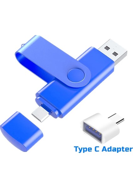 Whitetypec Gönder 64GB Pendrive 128GB Tip C Adaptör 64GB USB Stick 32GB 16GB 8gb 4gb Android Için Yüksek Hızlı USB Flash Sürücü Mikro/pc/araba/tv (Yurt Dışından)