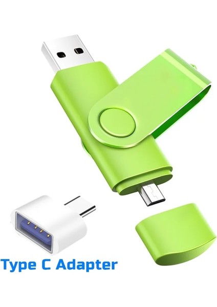 Whitetypec Gönder 64GB Pendrive 128GB Tip C Adaptör 64GB USB Stick 32GB 16GB 8gb 4gb Android Için Yüksek Hızlı USB Flash Sürücü Mikro/pc/araba/tv (Yurt Dışından)