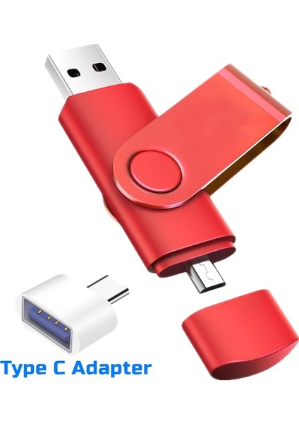 Whitetypec Gönder 64GB Pendrive 128GB Tip C Adaptör 64GB USB Stick 32GB 16GB 8gb 4gb Android Için Yüksek Hızlı USB Flash Sürücü Mikro/pc/araba/tv (Yurt Dışından)