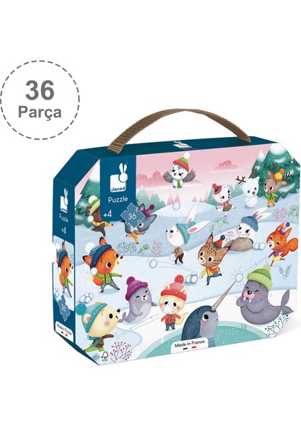 36 Parça Çantalı Puzzle - Kar Partisi