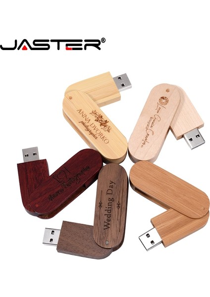 Siyah 4gb Jaster Ahşap Döner USB 2.0 128GB U Disk 4gb 8gb 16GB Memory Stick 32GB Kalem Sürücüsü 64GB Flash Sürücü Ücretsiz Logo 10 Adet 1 Paket (Yurt Dışından)