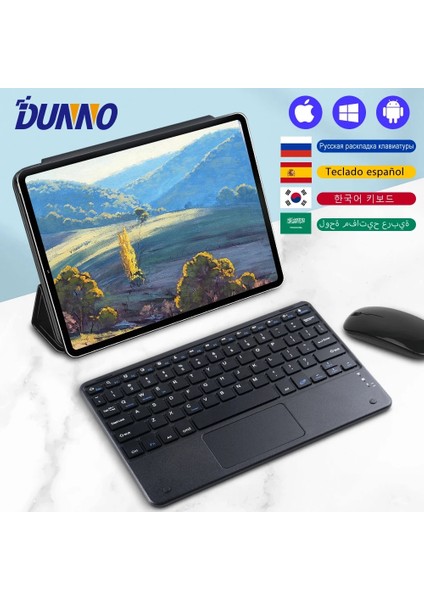 Koyu Yeşil 2 Touchpad Kablosuz Klavye iPad Samsung Xiaomi Huawei Lenovo Teclado Ios Android Windows Bluetooth Klavye ve Fare Için (Yurt Dışından)