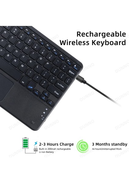 Koyu Yeşil 2 Touchpad Kablosuz Klavye iPad Samsung Xiaomi Huawei Lenovo Teclado Ios Android Windows Bluetooth Klavye ve Fare Için (Yurt Dışından)