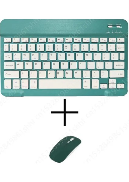 Yeşil Fare ile iPad Için Tablet Klavye Klavye Teclado Mi Pad 5 6 Klavye Kablosuz Klavye Fare ile Şarj Edilebilir Bluetooth Uyumlu (Yurt Dışından)