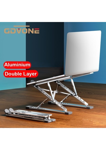 Gümüş Taşınabilir Laptop Standı Alüminyum Katlanabilir Macbook Pro Hava Desteği Braketi Ayarlanabilir Dizüstü Tutucu Tablet Tabanı Pc Bilgisayar (Yurt Dışından) fiyatları