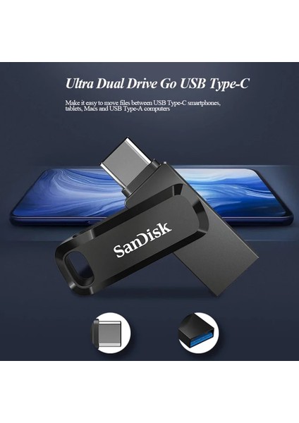 Sdddc4-1 Adet 256 GB Sandisk 1 Tb Sdddc4 USB 3.1 Flash Sürücü Tip-C 128 GB 256 GB 32 GB 64 GB Telefon Mikro USB 3.0 Otg Flash Sürücü Sdddc3 512 GB Kalem Sürücü (Yurt Dışından)