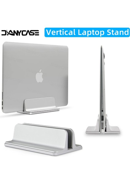 Gri Dikey Laptop Standı Macbook Air Pro 13 15 16 Masaüstü Alüminyum Standı Ayarlanabilir Dock Boyutu ile Dizüstü Bilgisayar Standı (Yurt Dışından)