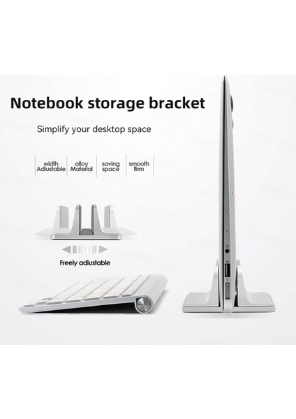 Gri Dikey Laptop Standı Macbook Air Pro 13 15 16 Masaüstü Alüminyum Standı Ayarlanabilir Dock Boyutu ile Dizüstü Bilgisayar Standı (Yurt Dışından)