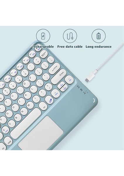 Pembe Uygun iPad Klavye ve Fare Kombinasyonu Kablosuz Bluetooth Klavye Seti iPad Xiaomi Samsung Huawei Tablet Android Ios Windows (Yurt Dışından)