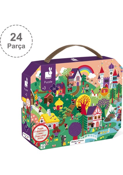 24 Parça Çantalı Puzzle ve Bulmaca - Masal