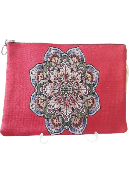 Özel Dokuma Otantik Desenli Portföy & Clutch Kadın El Çantası