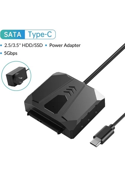 Tip C Adaptörlü 0.5 M Orıco HDD Sürücü Adaptörü USB 3.0 - Sata Kablosu Sata Dönüştürücü Sata Adapte 2.5 ''hdd/ssd Harici Sabit Disk Disk (Yurt Dışından)