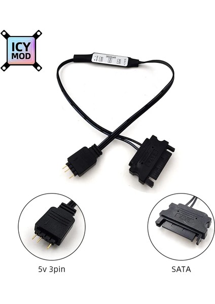12V4PIN-MOLEX Argb Manuel Denetleyici 5V3PIN Molex Güç Kaynağına Sata Dönüştürücü Işık Arayüzü Ayarlayın 12V4PIN Adaptörü Rgb Aura Pc Mod (Yurt Dışından)