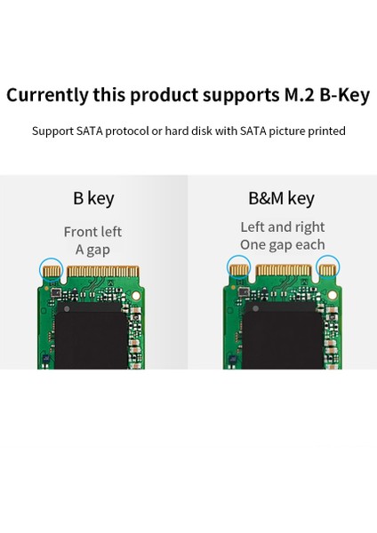 Siyah Tıshrıc M2 Sata Adaptörü M.2 Ngff SSD Adaptörü Tek Bağlantı Noktalı Adaptör M.2 Ngff Sata 22PIN Arayüzü Adaptör Panosu (Yurt Dışından)