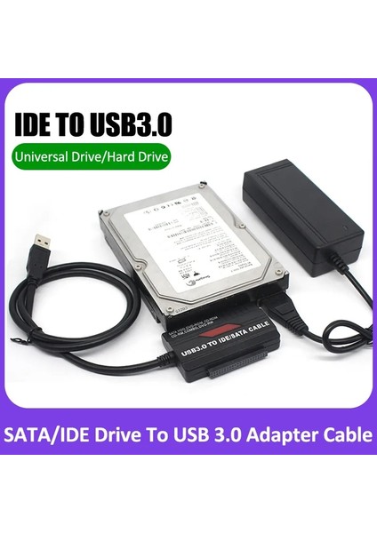 Ide 3.0 3 In 1 Sata/ıde Sürücü Usb3.0 Adaptörü Dönüştürücü Kablosu Pc Dizüstü Dizüstü 2.5 3.5 Sdd Sabit Sürücüler Fe HDD Sabit Sürücü Adaptörü (Yurt Dışından)