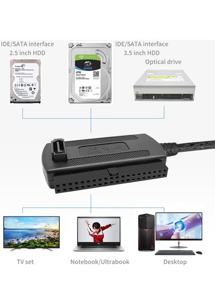 Ide 3.0 3 In 1 Sata/ıde Sürücü Usb3.0 Adaptörü Dönüştürücü Kablosu Pc Dizüstü Dizüstü 2.5 3.5 Sdd Sabit Sürücüler Fe HDD Sabit Sürücü Adaptörü (Yurt Dışından)