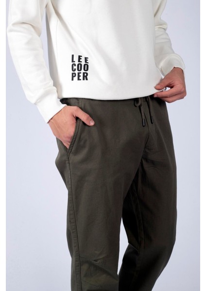 Lee Cooper Jogger Erkek Dokuma Pantolon Haki