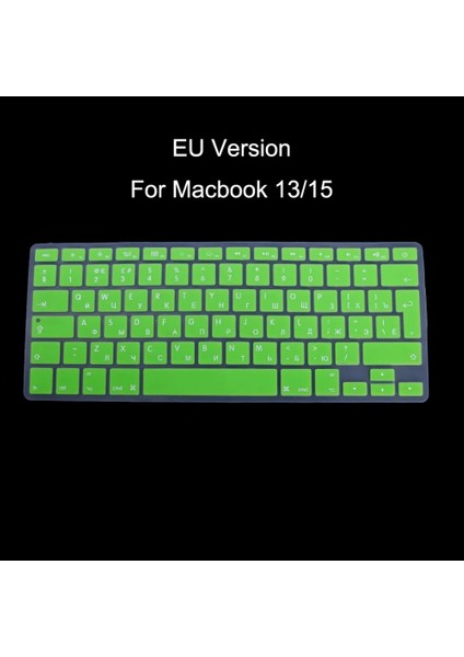 Gök Mavisi Ab Versiyonu Rusça Klavye Silikon Cilt Kapak Apple Macbook Air Pro 13 15 Koruyucu Kapak 8 Renkli (Yurt Dışından) modelleri