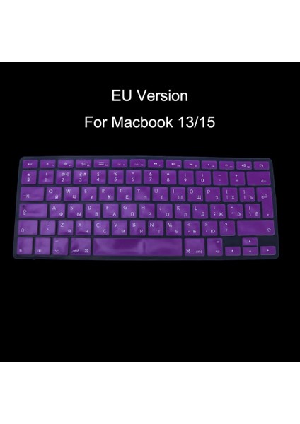 Gök Mavisi Ab Versiyonu Rusça Klavye Silikon Cilt Kapak Apple Macbook Air Pro 13 15 Koruyucu Kapak 8 Renkli (Yurt Dışından) fırsatları