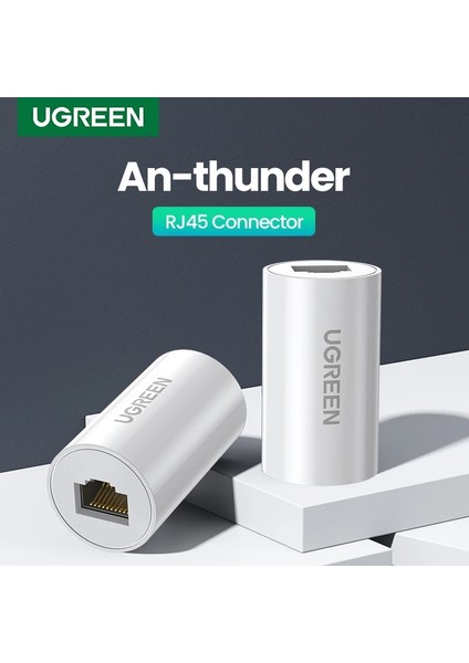 1 Parça Standart Ugreen RJ45 Ethernet Adaptörü 8P8C Dişi Anti-Thunder RJ45 Konnektör Ağ Uzatma Kablosu Adaptörü Ethernet Kablosu (Yurt Dışından)