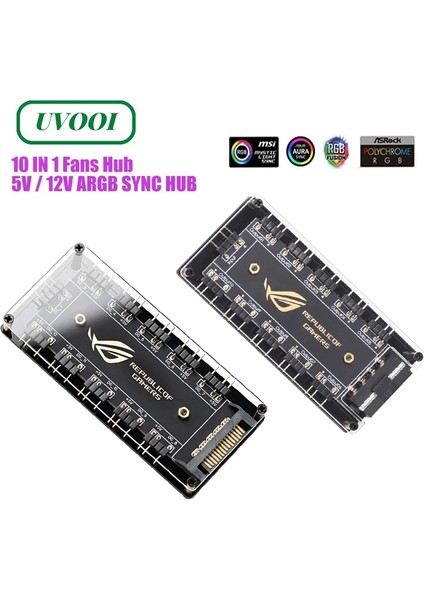 12V 4pin 12V 4pin Rgb Aura Sync 5V 3pin Argb Kablo Ayırıcı Hub Sata 4pin Güç Argb Adaptörü Gıgabyte Msı Asrock Rgb Fan Soğutucu (Yurt Dışından)