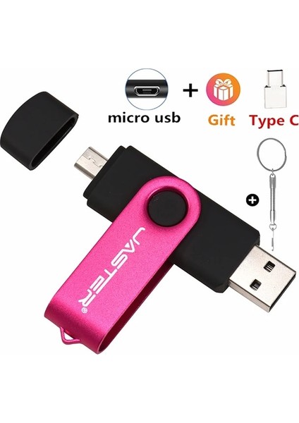 Mikro USB -H 64GB Çok Fonksiyonlu Otg Akıllı Telefonlar Kalem Sürücü Gerçek Kapasiteli USB Flash Sürücüler Ücretsiz Özel Logo Memory Stick Pendrive 64GB/32GB/16GB (Yurt Dışından)