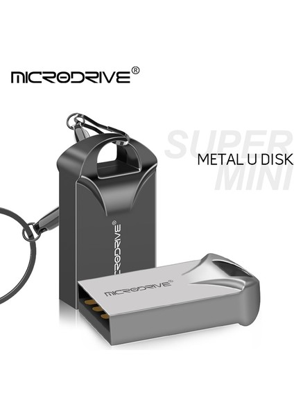 Gümüş 64GB Süper Mini USB Flash Sürücü 32GB Kalem Sürücü 64GB Su Geçirmez Metal Hafıza Çubuğu 128GB Yüksek Hızlı U Disk Flash Sürücü (Yurt Dışından) fırsatları
