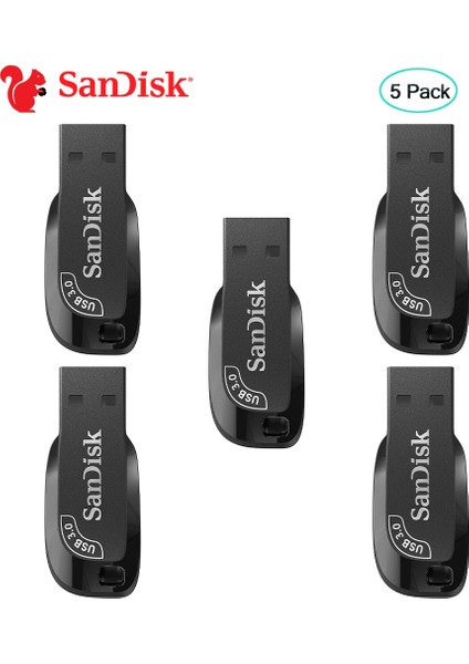 CZ410 (5 Adet) 64GB Pendrive Sandisk Ultra Shift USB Flash Sürücü 64GB 128GB 32GB 256GB CZ410 Yüksek Hızlı USB 3 0 Flash Memory Stick Kalem Sürücü Pc Için (Yurt Dışından)
