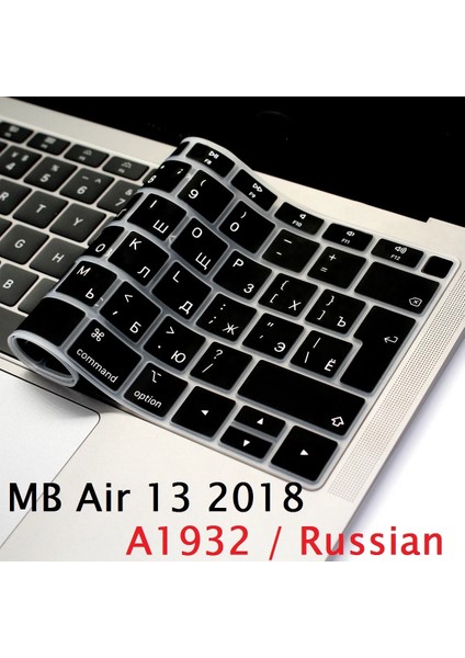Ab Temizle Yumuşak Macbook Air 13 2018 2019 Dokunmatik Kımlık A1932 Rus Ab Abd Klavye Kapak Silikon Macbook Air 13 2018 Klavye Cilt (Yurt Dışından)