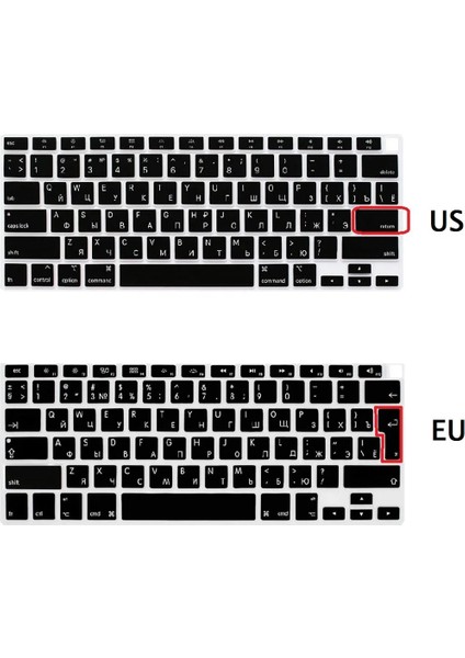 Ab Temizle Yumuşak Macbook Air 13 2018 2019 Dokunmatik Kımlık A1932 Rus Ab Abd Klavye Kapak Silikon Macbook Air 13 2018 Klavye Cilt (Yurt Dışından)