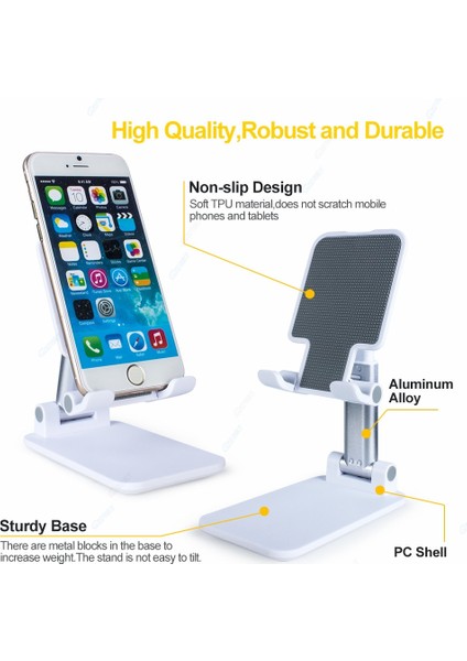 Şerit Katlanamaz Evrensel Katlanabilir Ayarlanabilir Tablet Standı Uzatılabilir Masaüstü Tablet Standı Tutucu iPhone 11 Pro Max Xr iPad Akıllı Telefon Standı (Yurt Dışından)