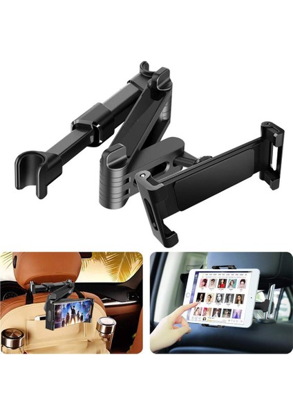 Mini Araba Arka Yastık Telefon Tutucu Tablet Araba Standı Koltuk Arka Kafalık Montaj Braketi iPhone X8 iPad Mini Tablet 4-11/12.9 Inç (Yurt Dışından) modelleri